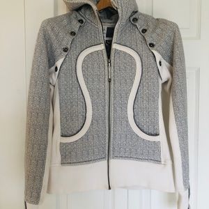 Lululemon Special Edition scuba hoodie, detachable sleeves, thick quilted cotton